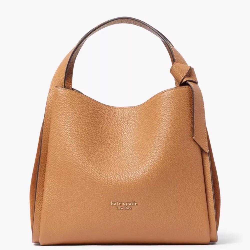 Kate Spade Knott Pebbled Leather & Suede Medium Crossbody Tote - Bungalow